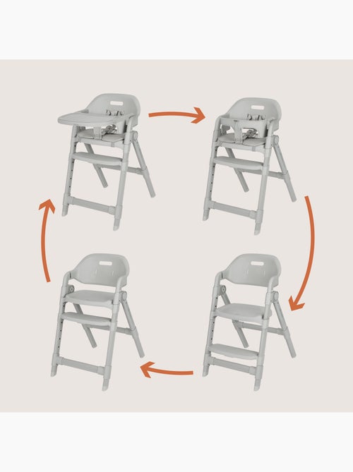 Chaise haute évolutive LIONELO Matt - Réglable hauteur - Pliage compact - Jusqu'à 110kg - Kiabi Chaise haute évolutive LIONELO Matt - Réglable hauteur - Pliage compact - Jusqu'à 110kg - Kiabi
