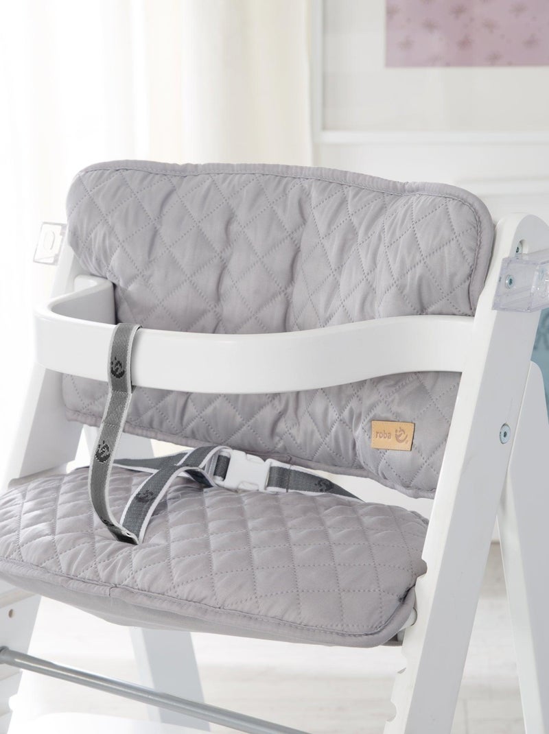 Chaise haute évolutive 'Sit up fun' + coussins 'Roba Style' Blanc - Kiabi