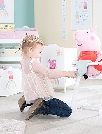 Chaise haute pour poupée en bois avec coussin 'Peppa Pig' ROBA