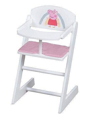 Chaise haute pour poupée en bois avec coussin 'Peppa Pig' ROBA
