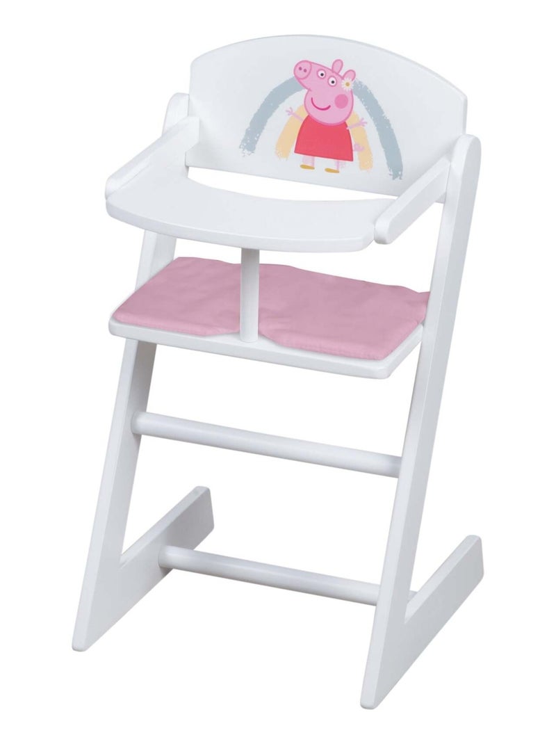 Chaise haute pour poupée en bois avec coussin 'Peppa Pig' ROBA Blanc Multicolore - Kiabi