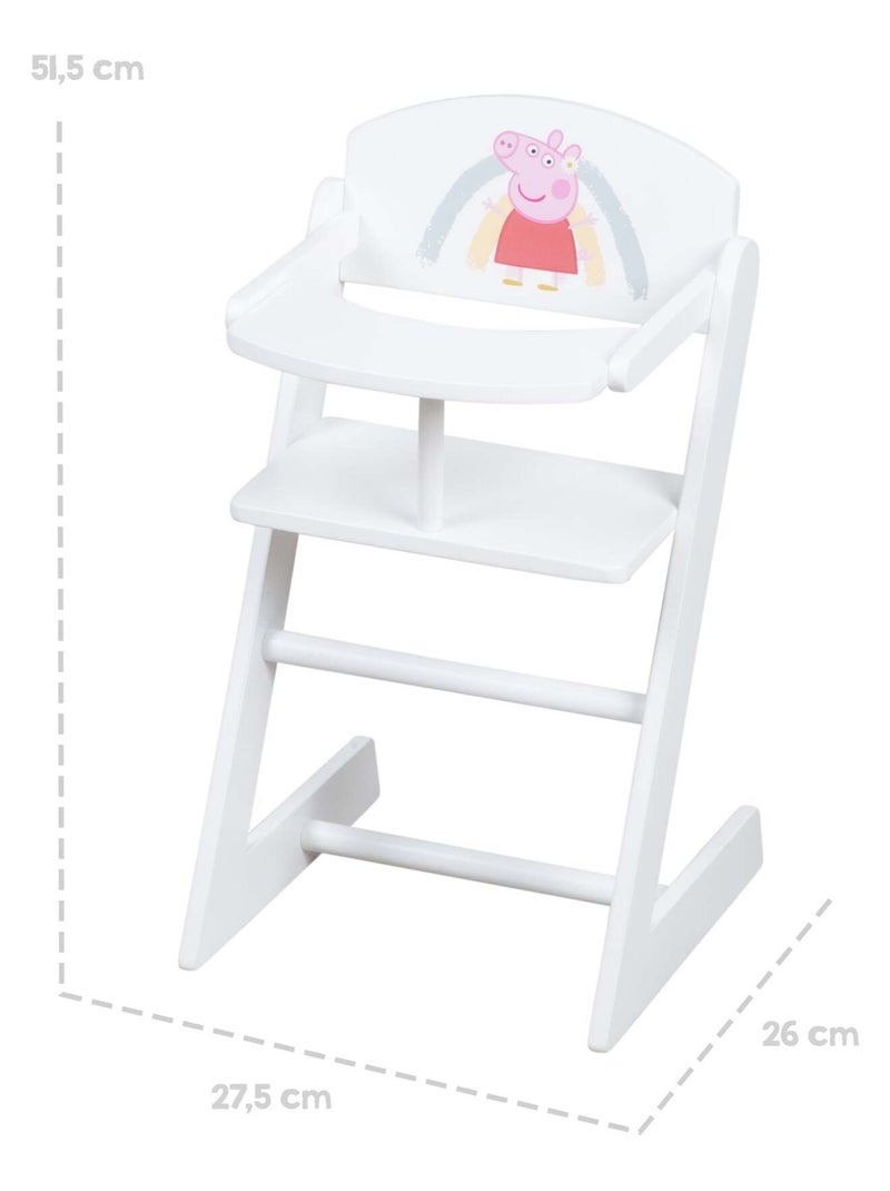 Chaise haute pour poupée en bois avec coussin 'Peppa Pig' ROBA Blanc Multicolore - Kiabi
