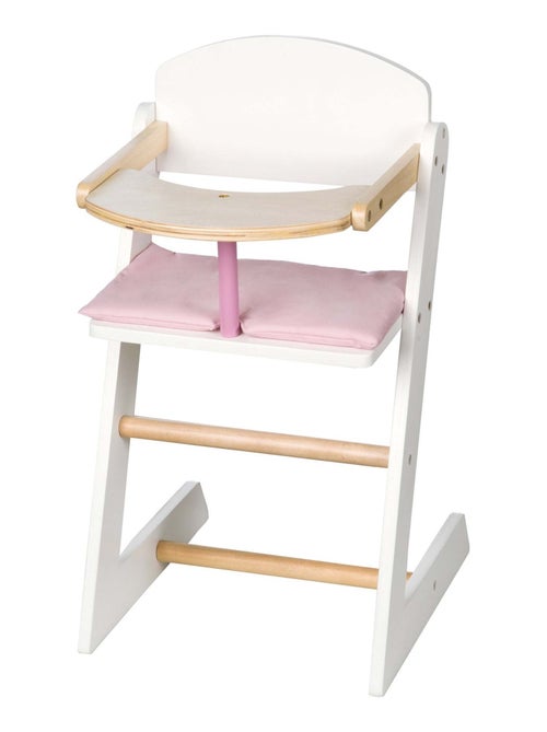 Chaise haute pour poupée en bois + coussin 'Scarlett' - ROBA - Kiabi