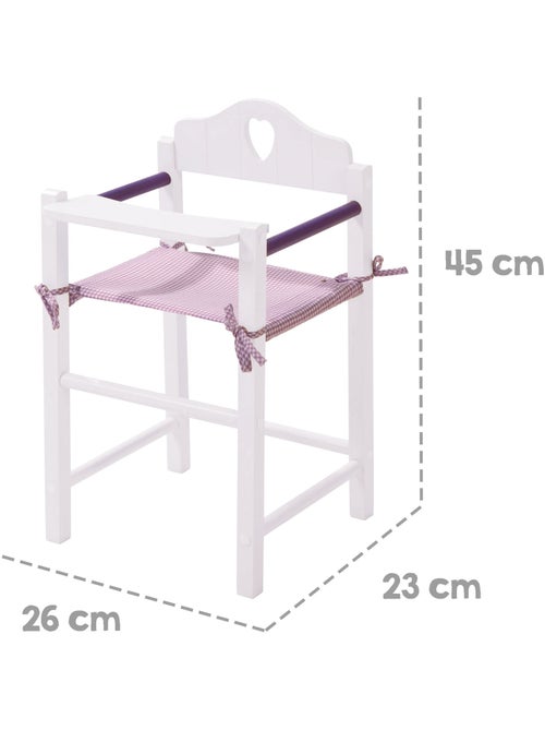 Chaise haute pour poupée en bois et tissu 'Fienchen' ROBA - Kiabi