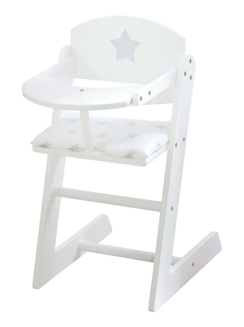 Chaise haute pour poupée en bois massif + coussin 'Stella' - ROBA - Kiabi