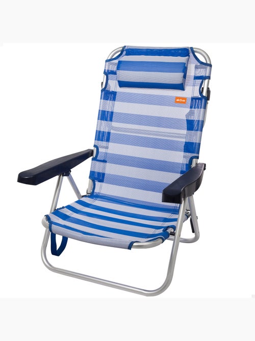 Chaise pliante en aluminium multiposition aktive - Kiabi