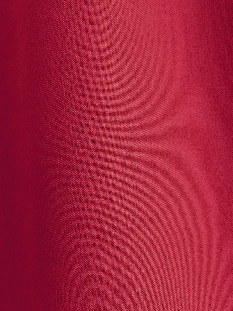 Chambray-effect verduisteringsgordijn Rood - Kiabi