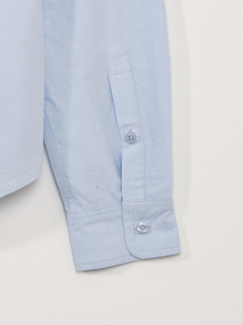Chambray overhemd - collectie makkelijk aan te trekken BLAUW - Kiabi