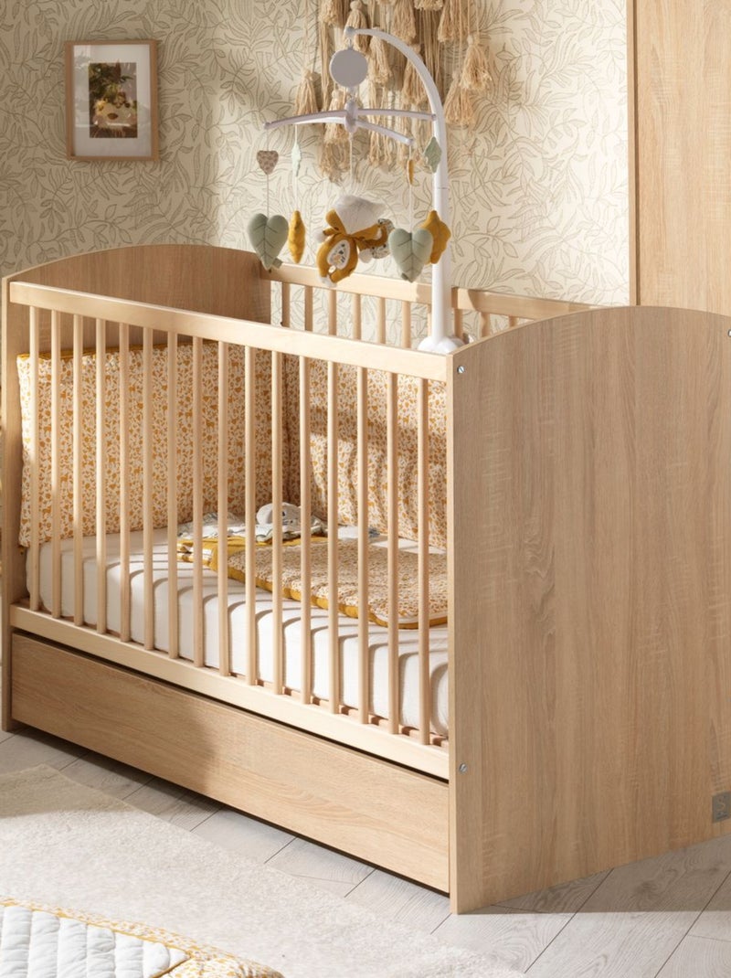 Chambre bébé complète, lit et commode à langer - sauthon Marron - Kiabi