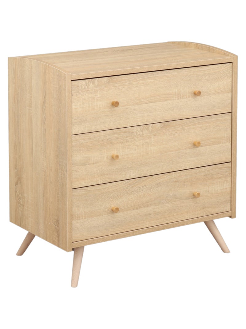 Chambre bébé complète, lit et commode à langer - sauthon Marron - Kiabi