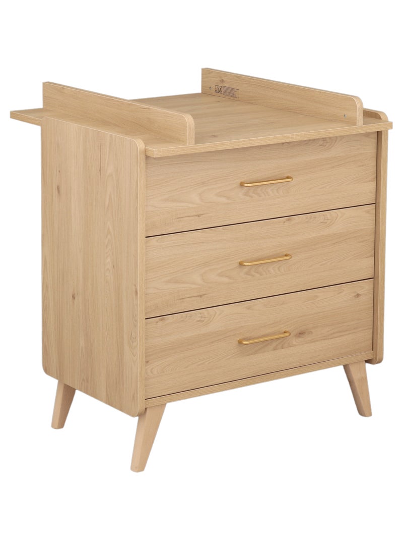 Chambre bébé complète, lit et commode à langer - sauthon Marron - Kiabi