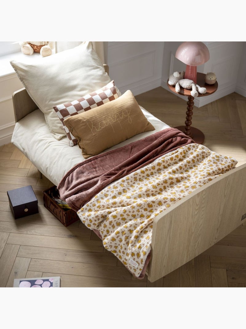 Chambre bébé duo évolutive my love, lit 140x70 évolutif et commode à langer 2 tiroirs - chêne vintag Marron - Kiabi