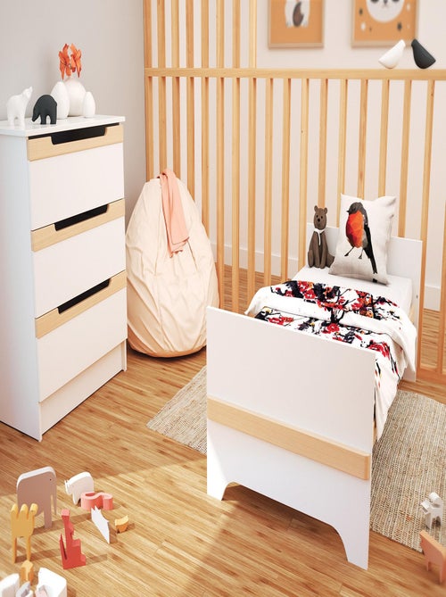 Chambre bébé lit, commode à langer et armoire en bois carrousel - Kiabi Chambre bébé lit, commode à langer et armoire en bois carrousel - Kiabi