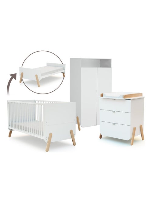 Chambre bebé lit,commode à langer et armoire - Kiabi