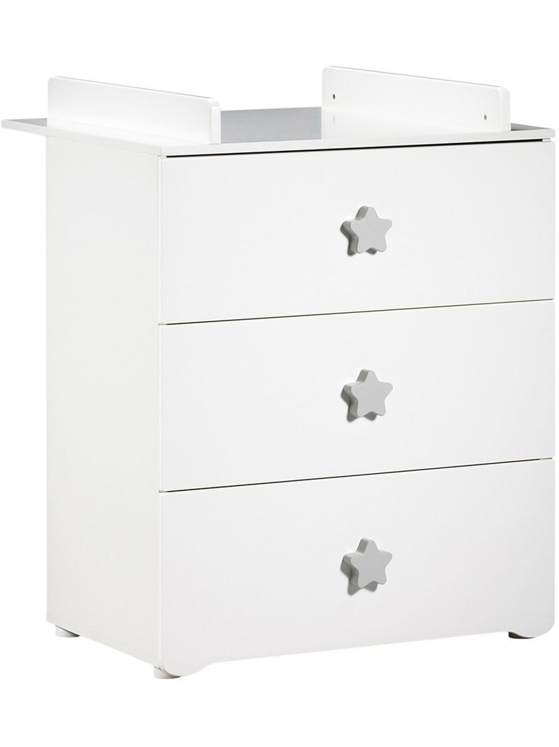 Chambre complète bébé avec lit 120x60cm à barreauxet commode à langer 3 tiroirs - babyprice Gris - Kiabi
