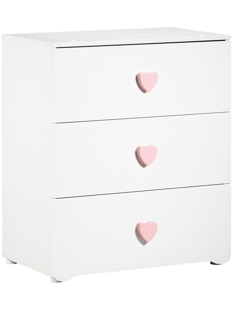 Chambre complète bébé avec lit à barreaux et commode à langer - babyprice Blanc Rose - Kiabi