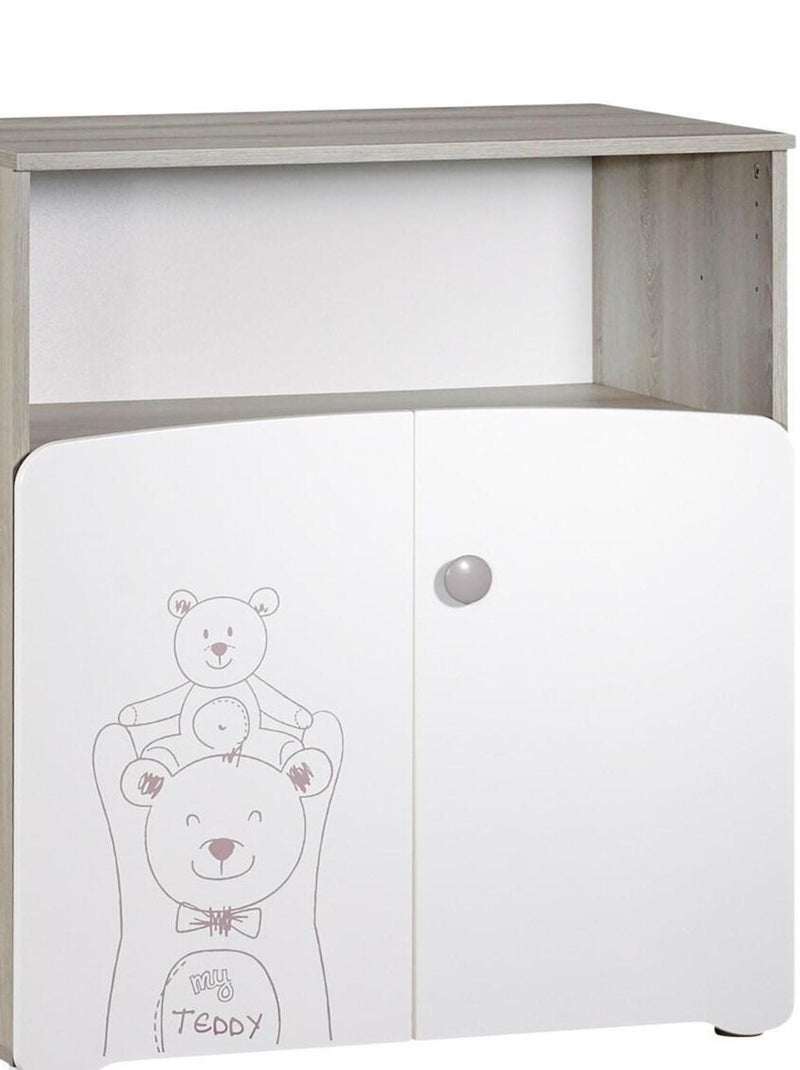 Chambre duo lit et commode à langer en bois - babyprice Blanc - Kiabi