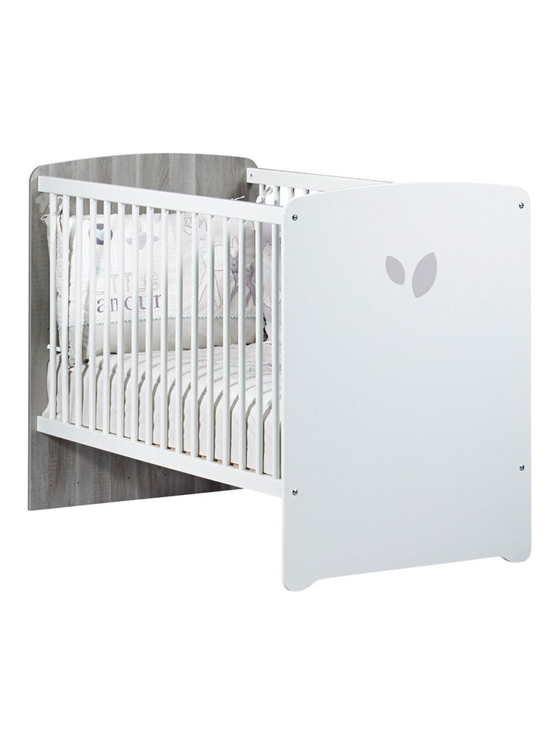 Chambre duo lit et commode à langer en bois - babyprice Blanc - Kiabi