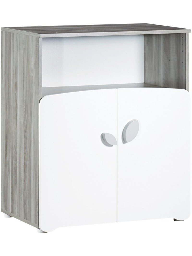 Chambre duo lit et commode à langer en bois - babyprice Blanc - Kiabi