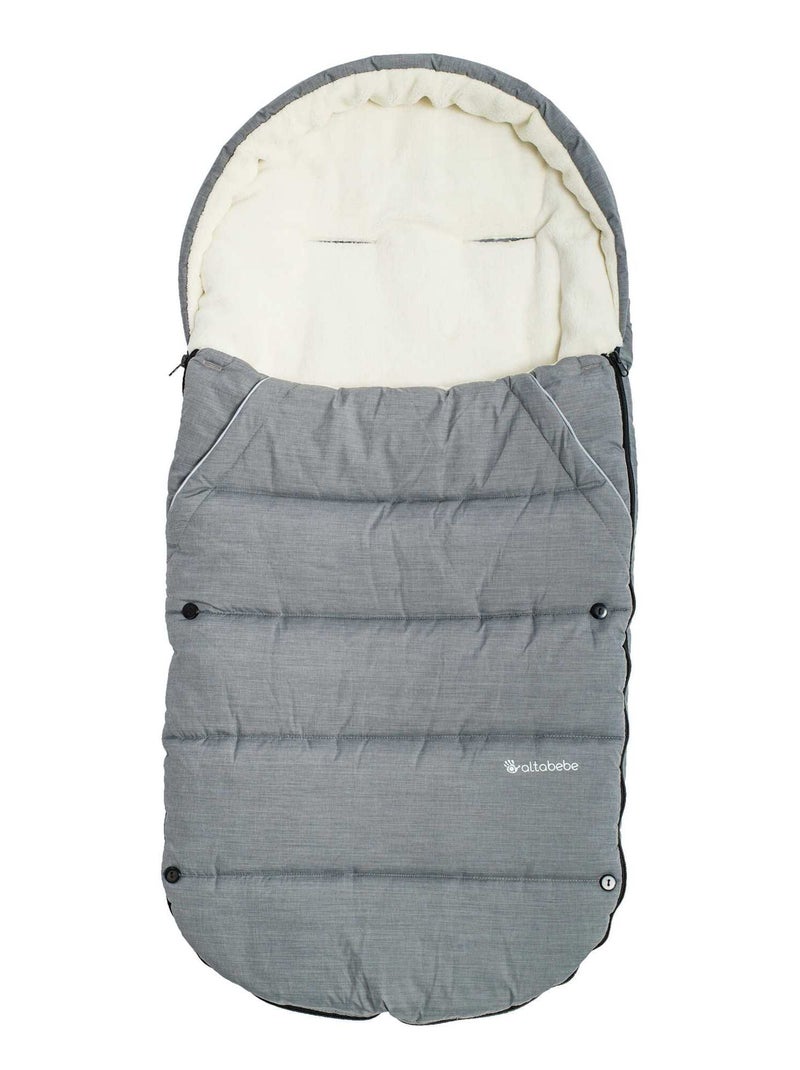 Chancelière pour poussette Gris/blanc - Kiabi