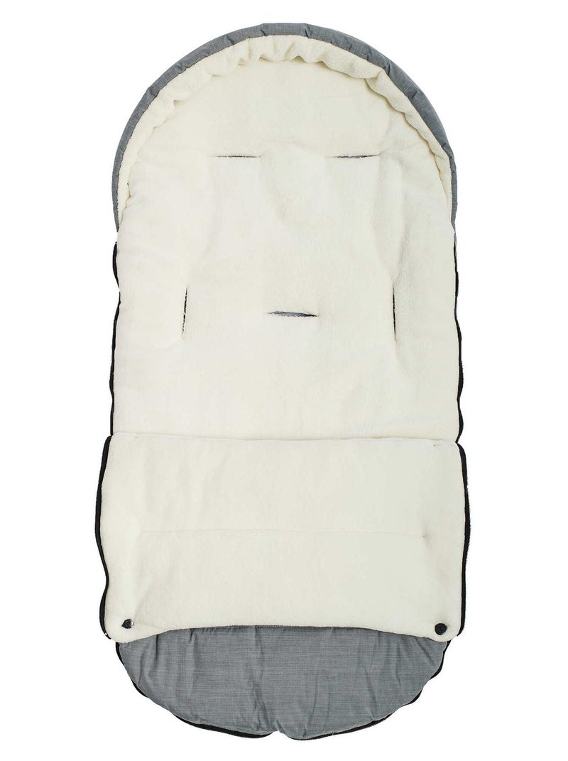 Chancelière pour poussette Gris/blanc - Kiabi