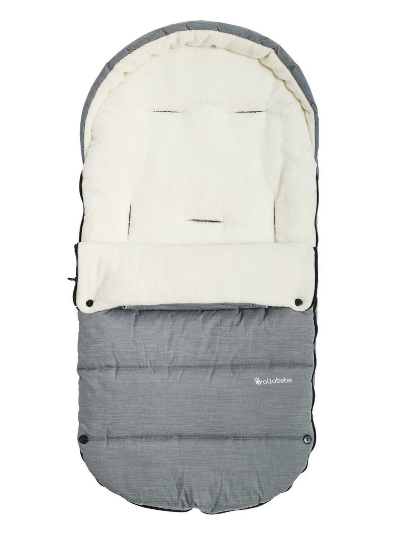 Chancelière pour poussette Gris/blanc - Kiabi