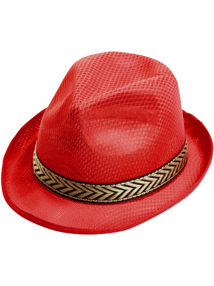 Chapeau à bord rouge - Kiabi