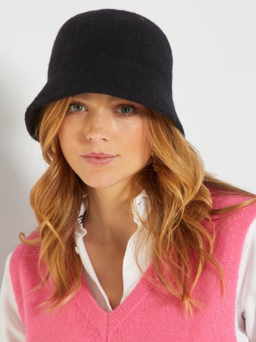 Chapeau cloche en laine - Kiabi