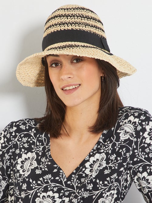 Chapeau cloche rayé - Kiabi
