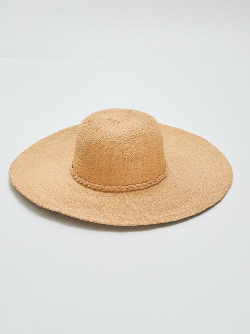 Chapeau de paille forme capeline - Kiabi