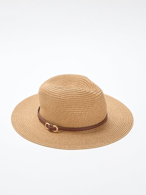 Chapeau de paille forme panama - Kiabi