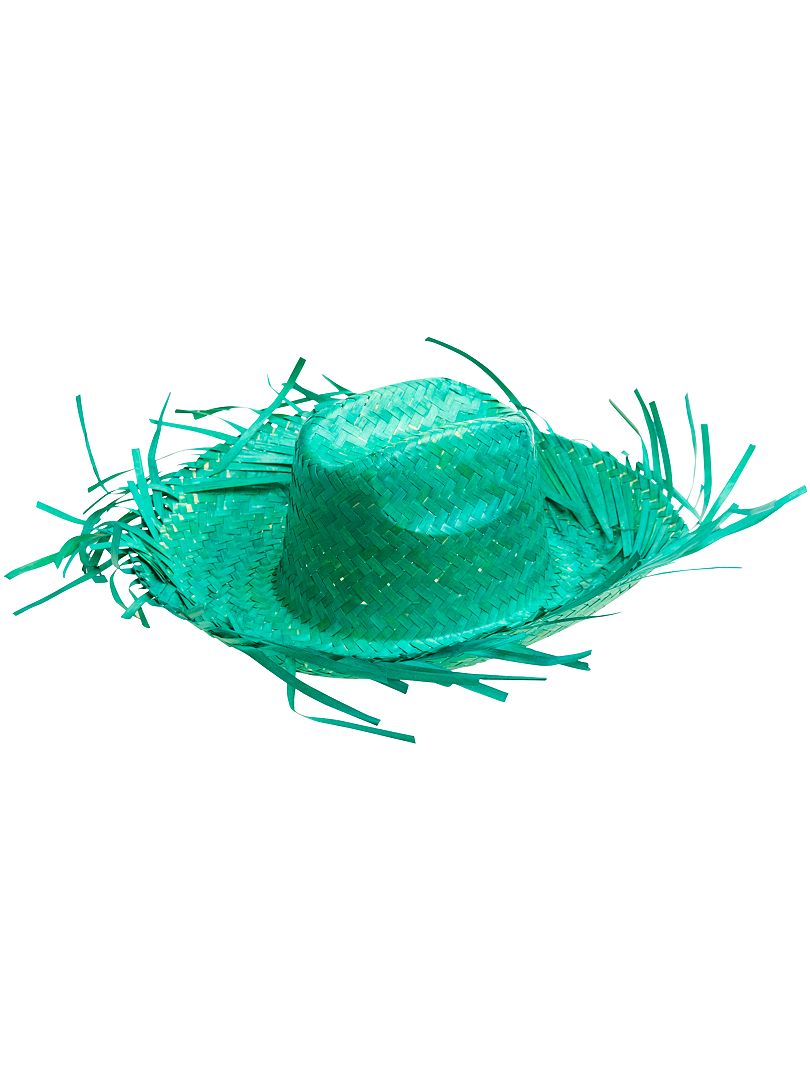 Chapeau de paille vert - Kiabi