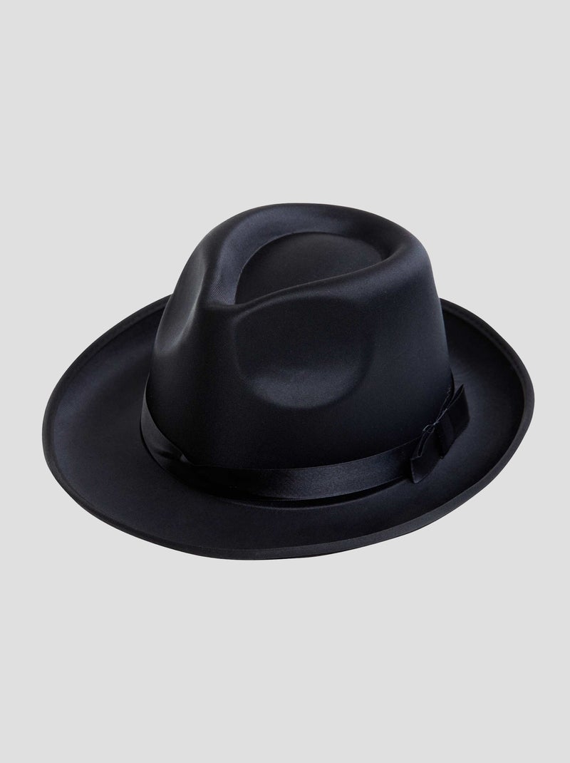 Chapeau effet satin noir - Kiabi