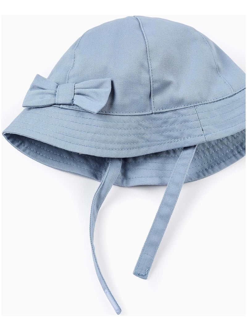 Chapeau en Sergé avec Nœud Bleu clair - Kiabi