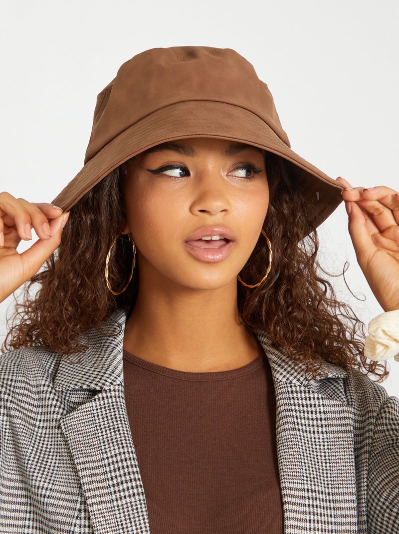 Chapeau forme cloche Marron - Kiabi
