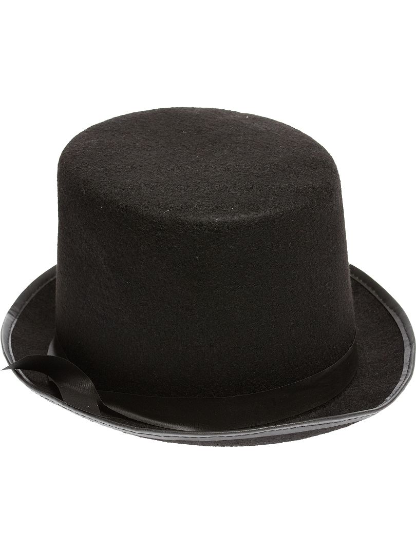 Chapeau haut de forme uni noir - Kiabi