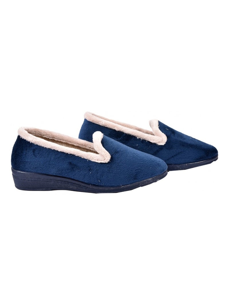 Charentaise femme pantoufle premium Bleu - Kiabi