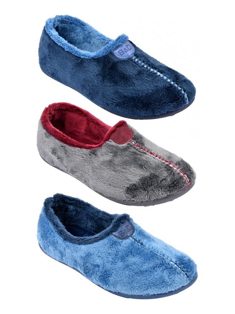 Charentaise Femme Pantoufle PREMIUM Bleu marine - Kiabi
