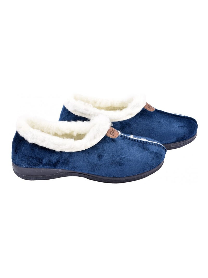 Charentaise Femme Pantoufle PREMIUM Bleu marine - Kiabi