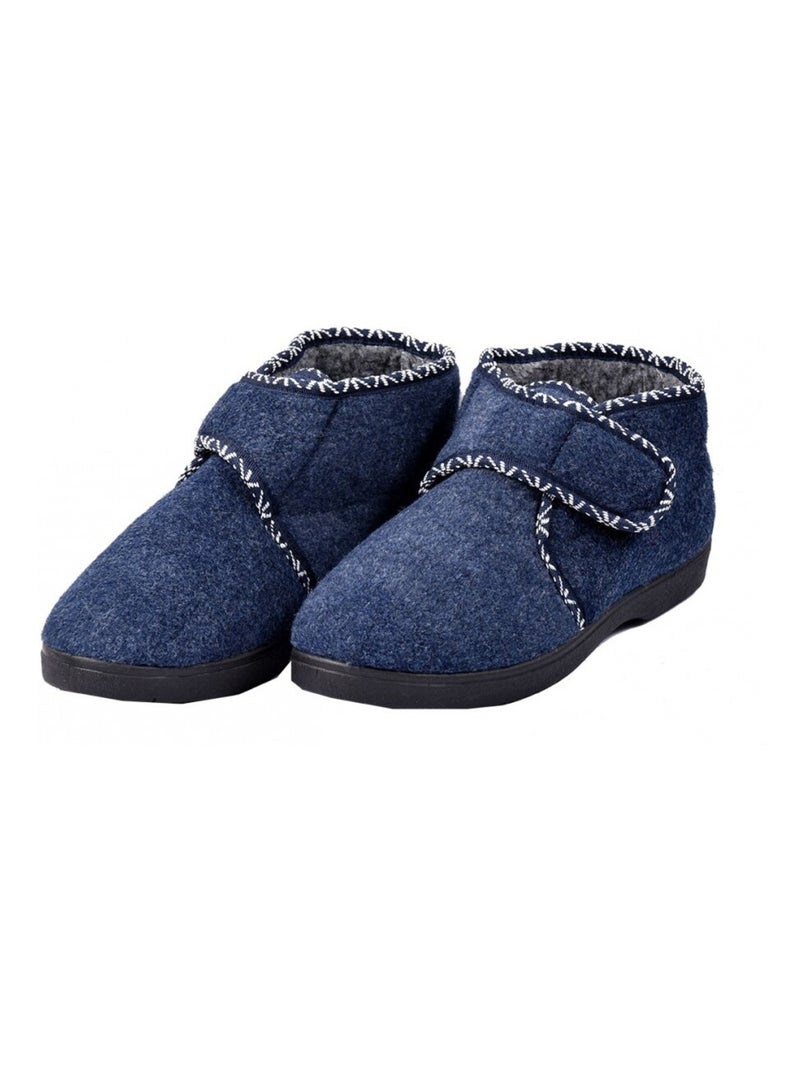 Charentaise femme pantoufle premium Bleu marine - Kiabi