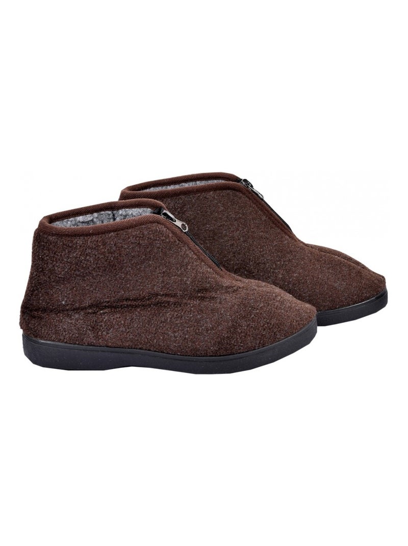CHARENTAISE Femme Pantoufle PREMIUM Marron - Kiabi