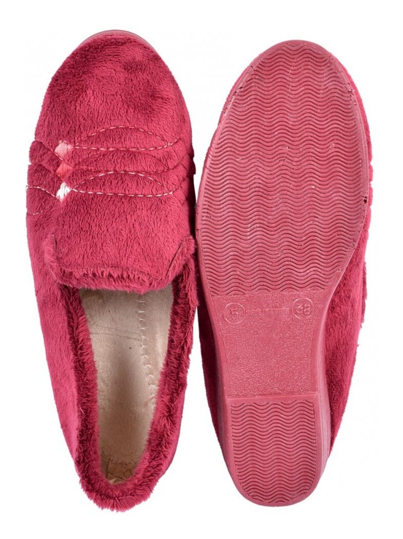 Charentaise Femme PREMIUM FANTAISIE Bordeaux - Kiabi