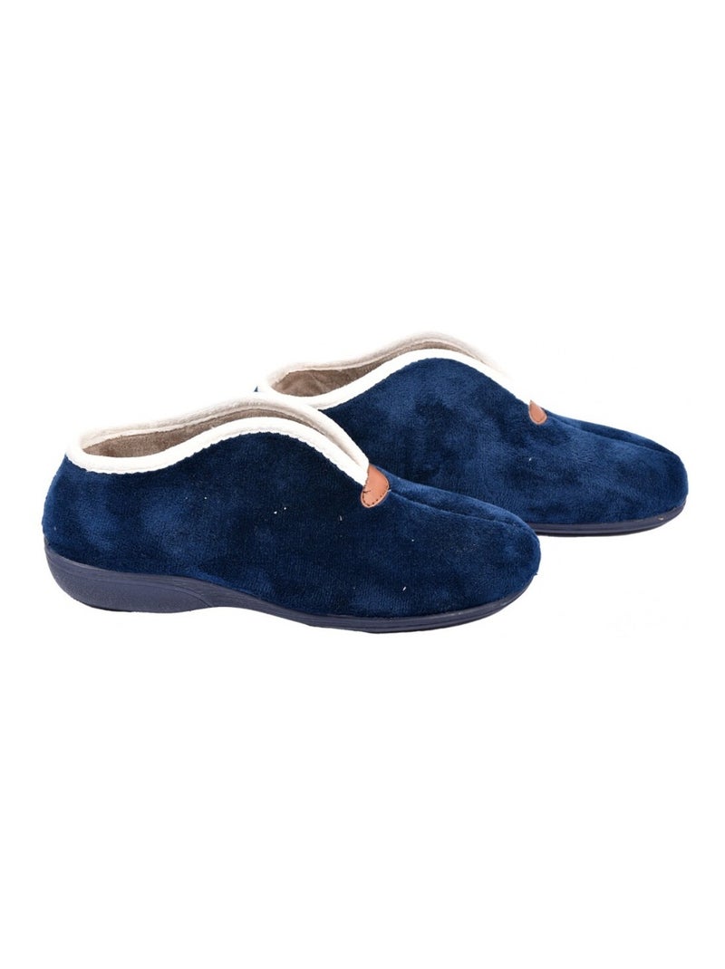 Charentaise Femme PREMIUM MONTANTE Bleu marine - Kiabi