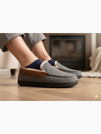 Charentaise fourrée homme Pantoufle PREMIUM MU9733