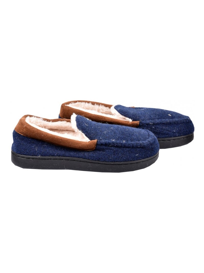 Charentaise homme pantoufle premium Bleu marine - Kiabi