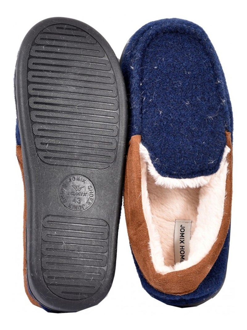 Charentaise homme pantoufle premium Bleu marine - Kiabi