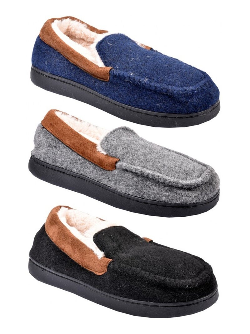 Charentaise homme pantoufle premium Bleu marine - Kiabi