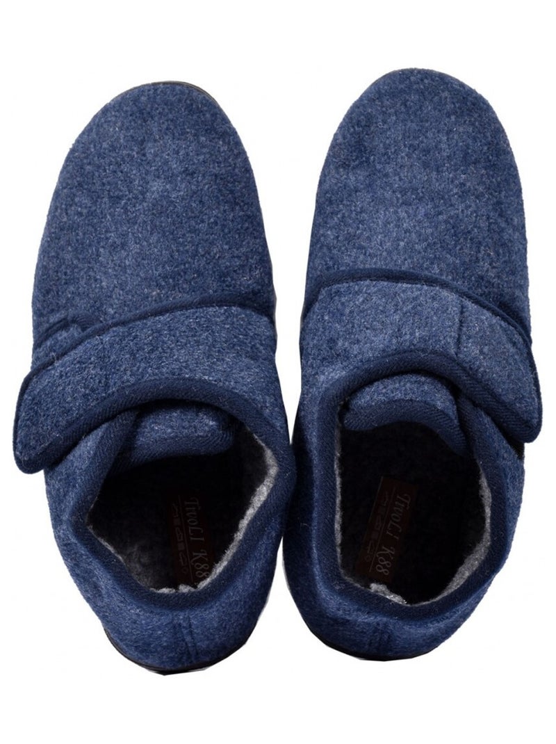 Charentaise homme pantoufle premium Bleu marine - Kiabi