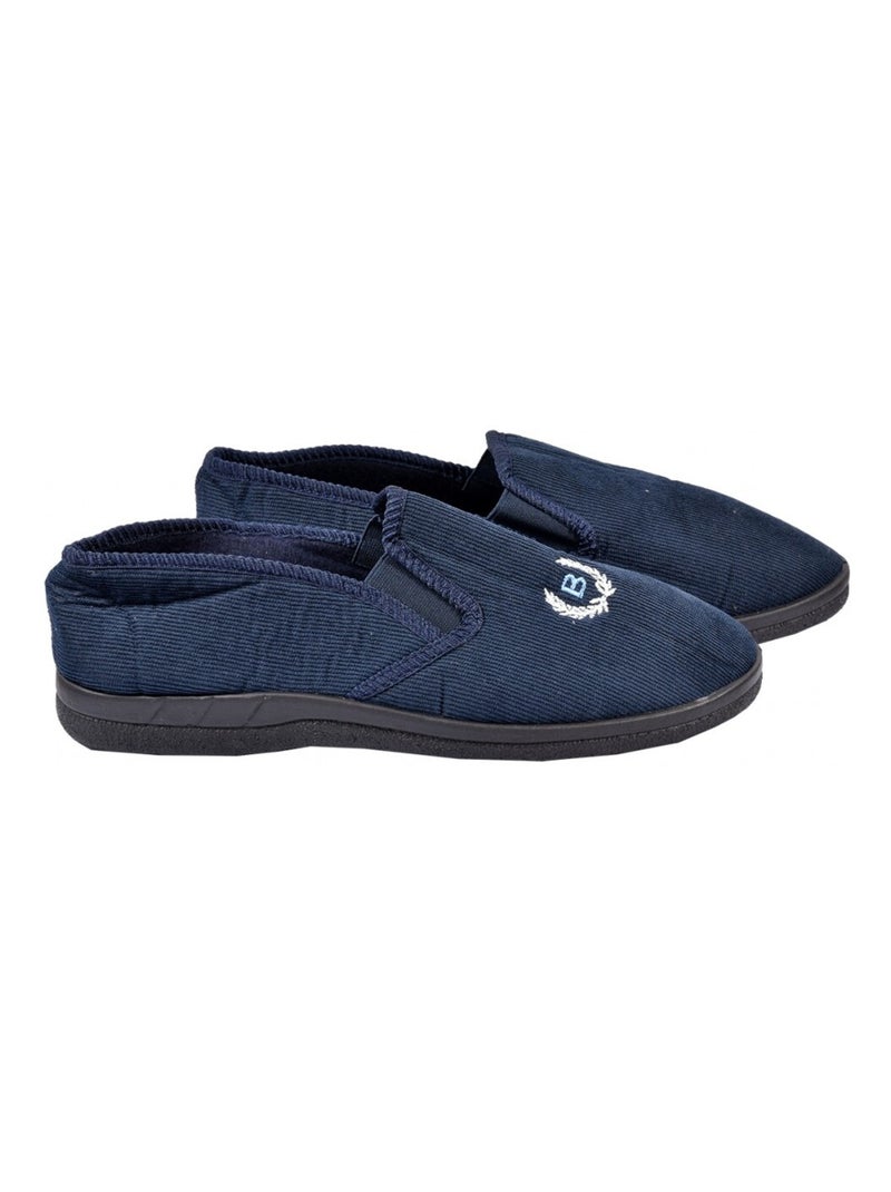 Charentaise homme pantoufle premium Bleu marine - Kiabi