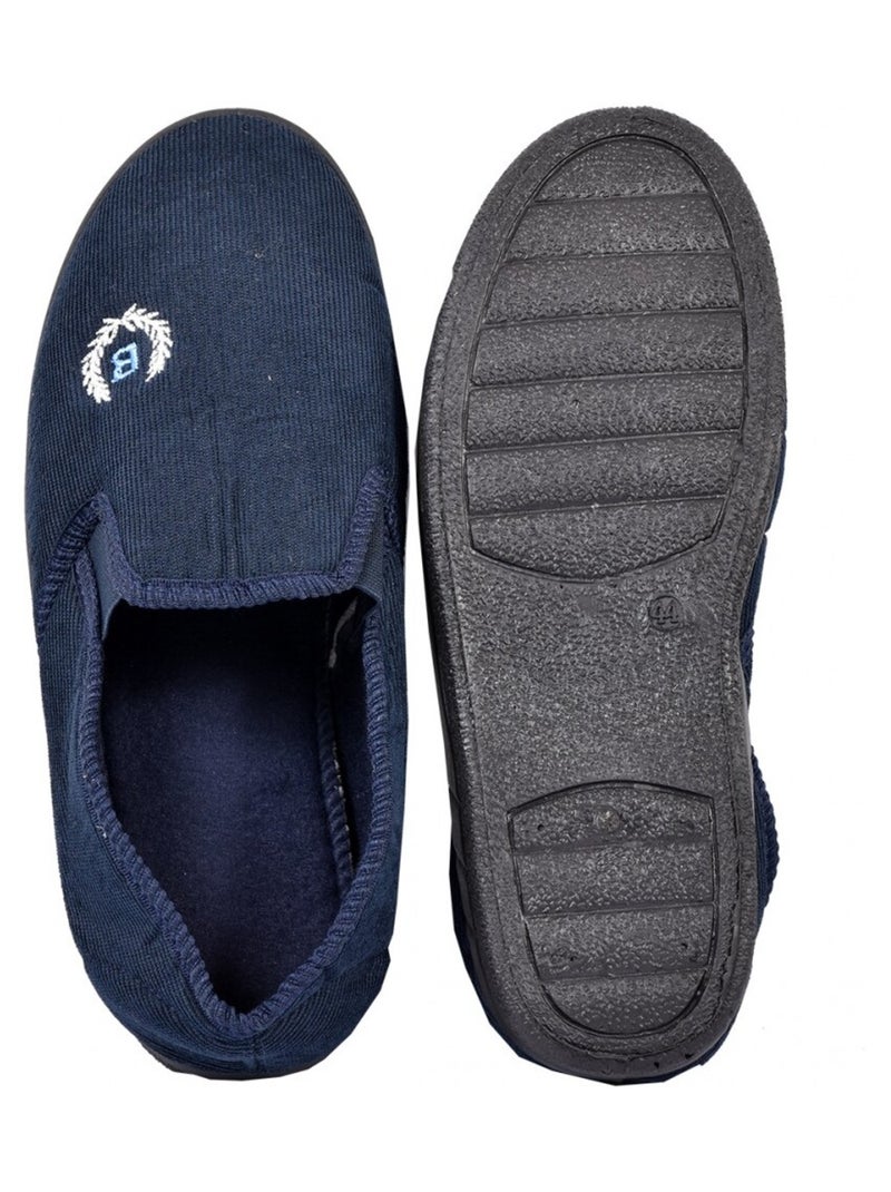 Charentaise homme pantoufle premium Bleu marine - Kiabi